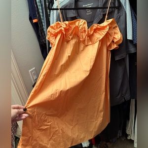 Light orange spaghetti strap tunic dress
